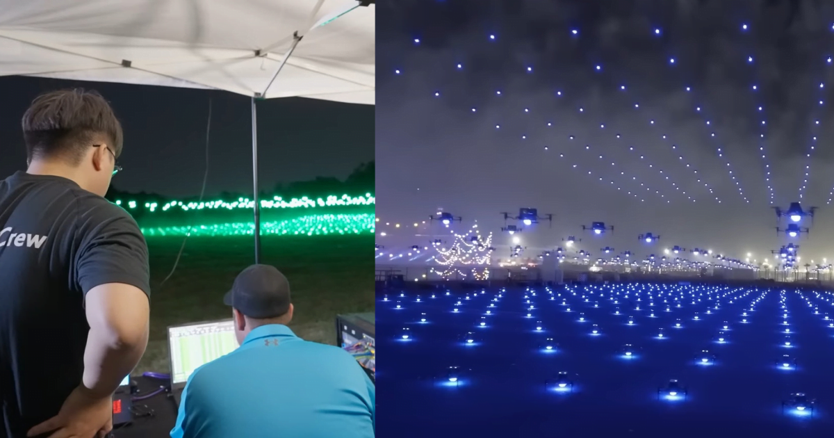 How do  drone shows work